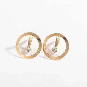 Ellie Round Gold Earrings 🎁 ALL EARRINGS - 3/$55 OR 5/$70 🎁